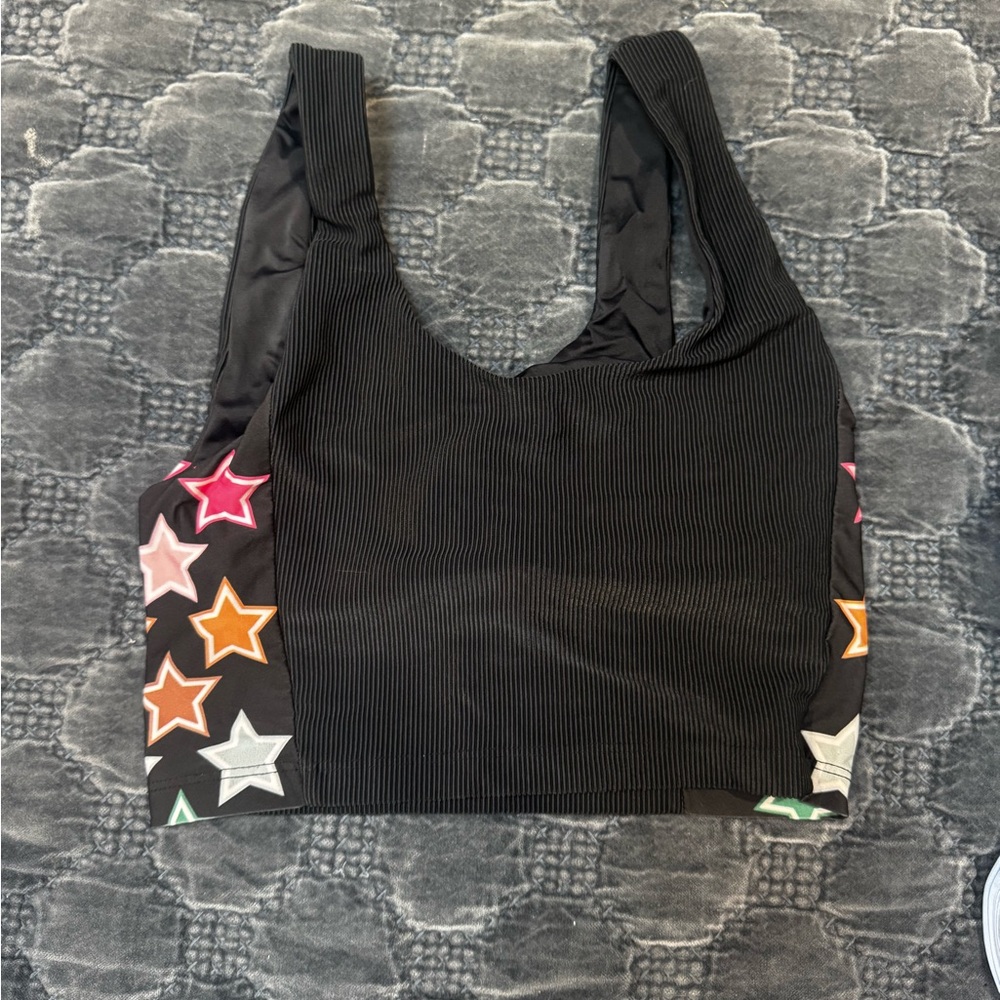 Beach Riot Black Star-Patterned Top matching bottoms sold separately